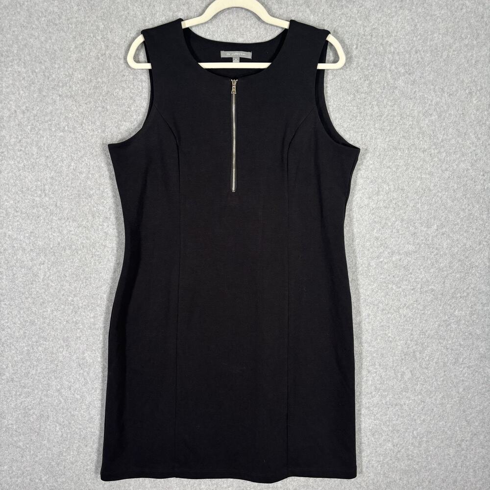 My Collection Dress XL Knee Knit Crepe Career Church Modest Minimal Quiet Preppy